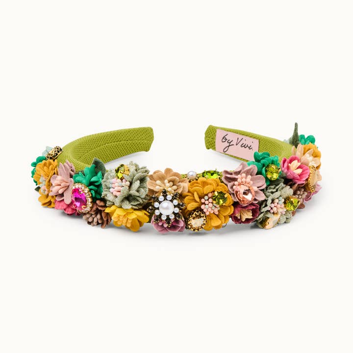 by Vivi. - Wholesale Fashion Headband - Women's - Hair Band Flower Greem0