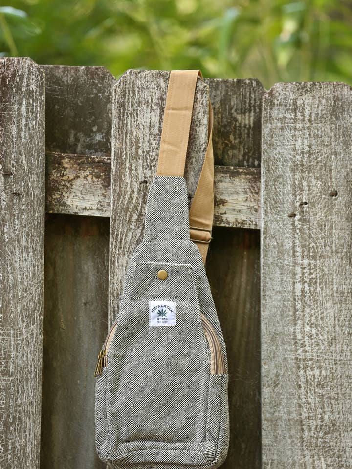 Minimalist Hemp Sling Pack for wholesale by Sacred Threads