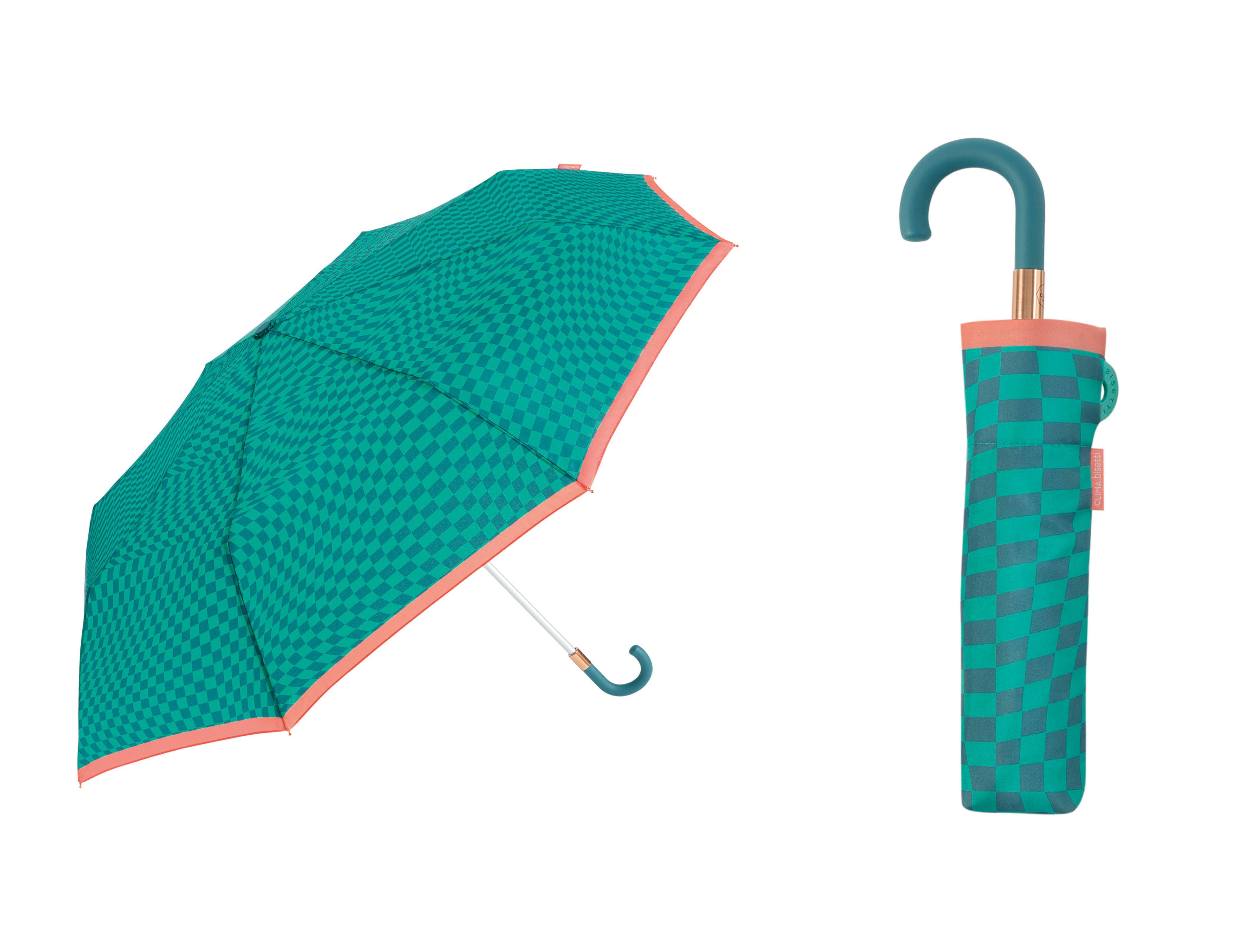 Mkr International – wholesale Paraply - Dam – Paraply Böjd Handtag "Checkered" | Vindbeständig | Återvunnen T.2