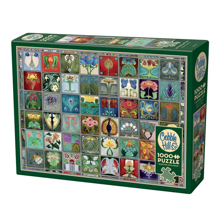 Outset Games and Cobble Hill Puzzles - Wholesale Puzzle - Adult - Art Nouveau Tiles 1000pc puzzle