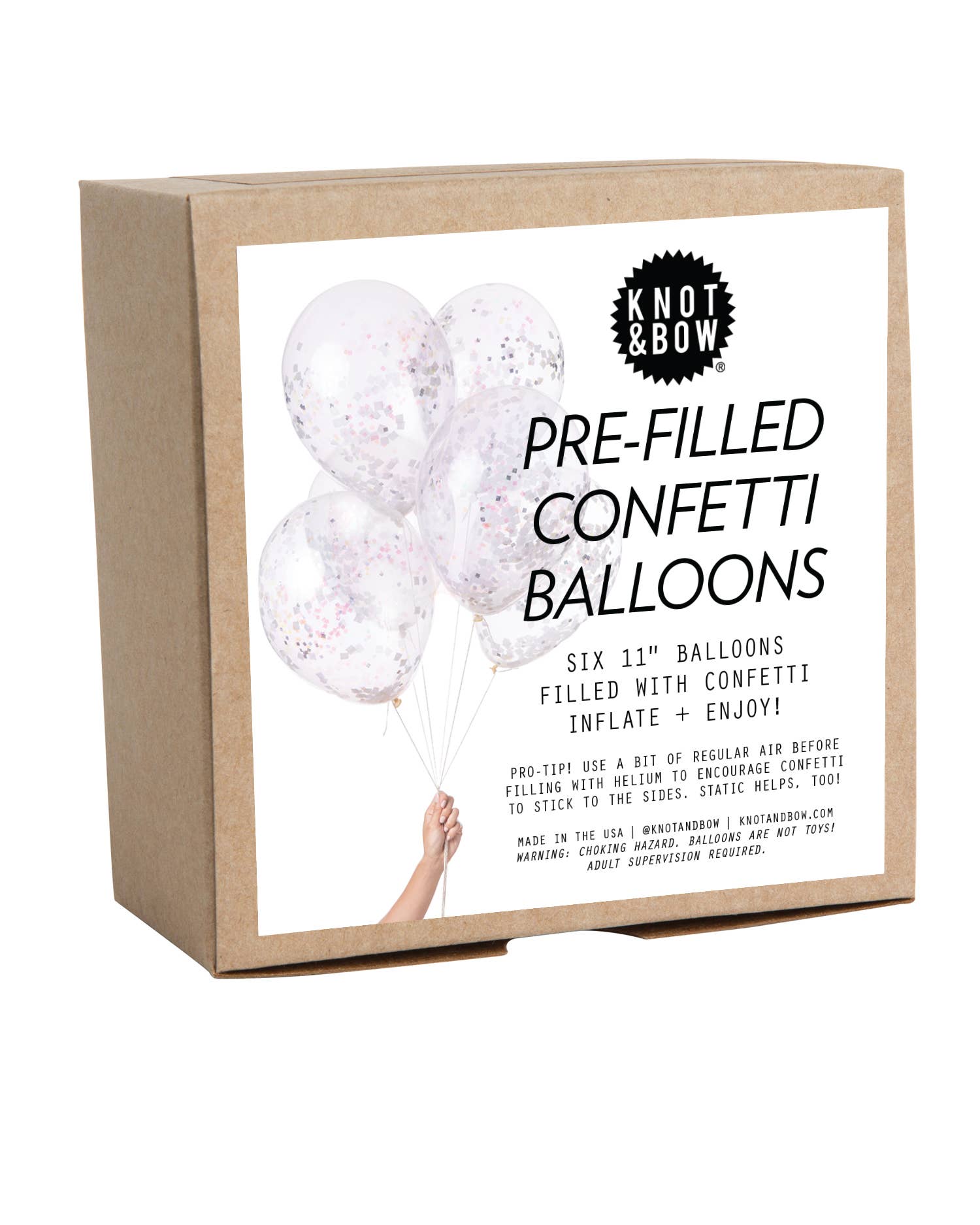 White Iridescent Pre-Filled Confetti Balloons for wholesale on Faire2