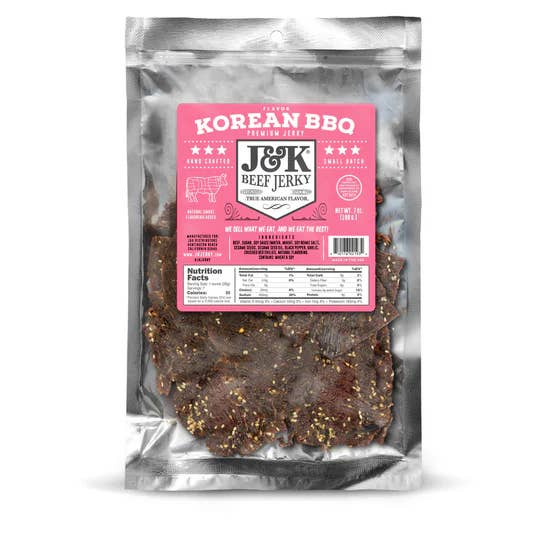 J&K Beef Jerky - Korean BBQ 7oz. for wholesale by J&K Distributors