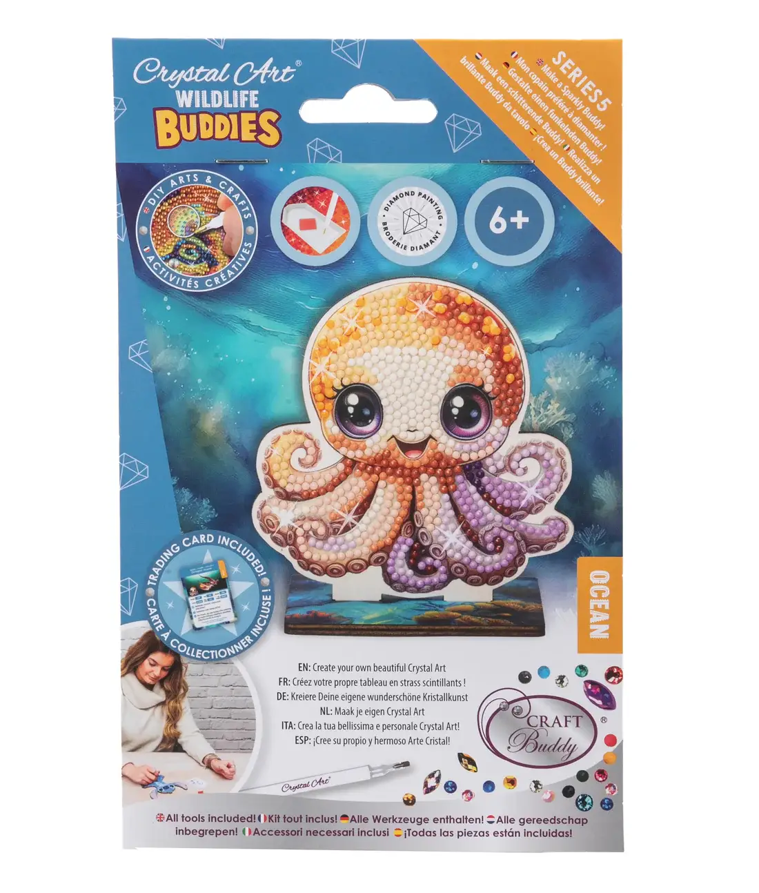 Outset Games and Cobble Hill Puzzles - Wholesale DIY Craft Kit - Kids - Full Display - CA Buddies: Ocean (assorted 30 in PDQ)21