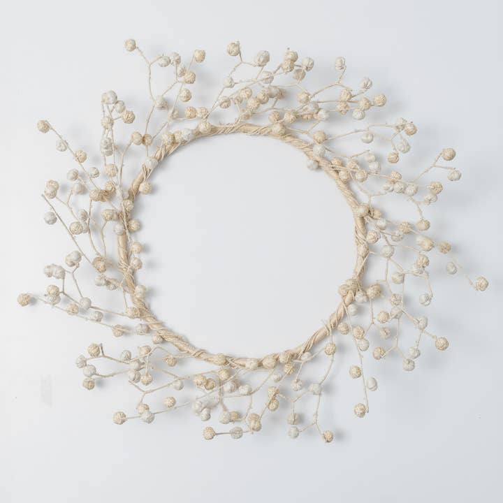 Ivory Kantha Wreath for wholesale by Maison Mieko