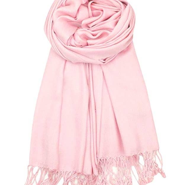 Jasper Trading LLC - Wholesale Scarf – Women's - C32 - One Piece Lt Pink Color Fashion Pashmina Shawl Scarf2