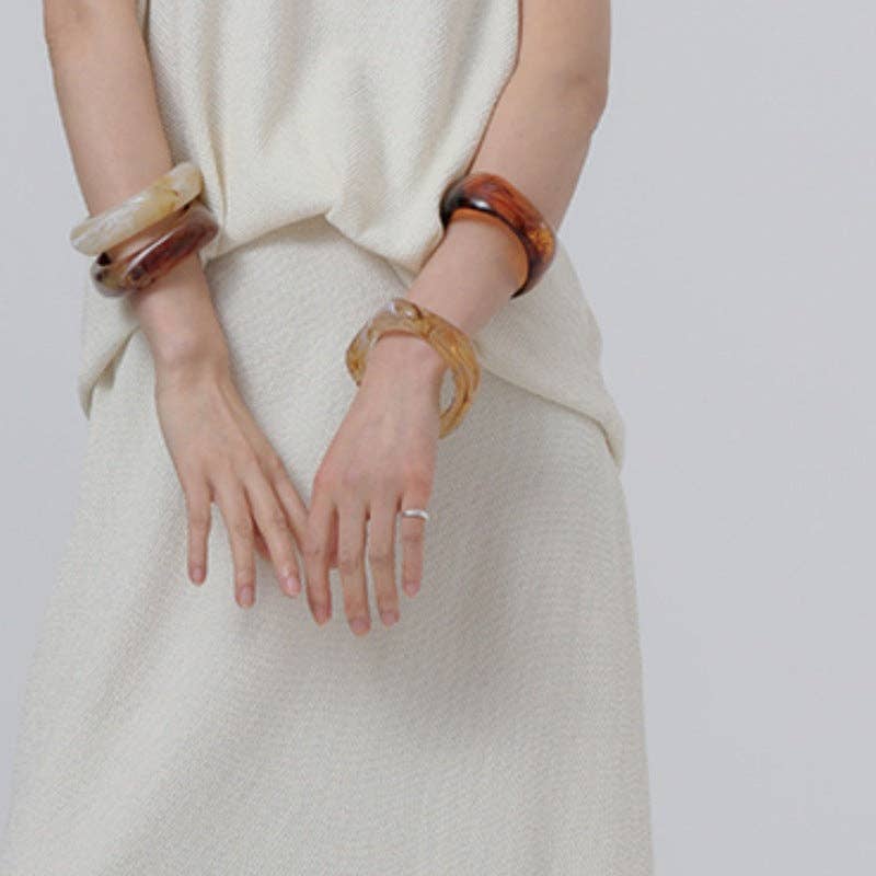 Dipped Shop - Vente Bracelet manchette - Bracelet manchette large vintage en acétate irrégulier DP25D7147