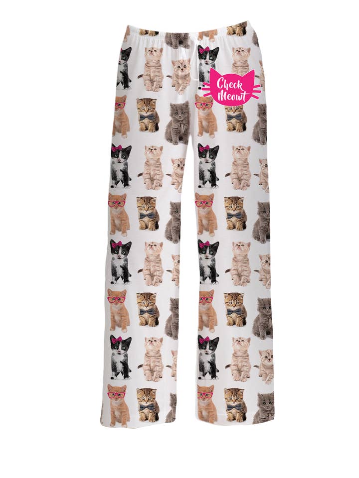 Check Meowt Lounge Pants for wholesale by BRIEF INSANITY