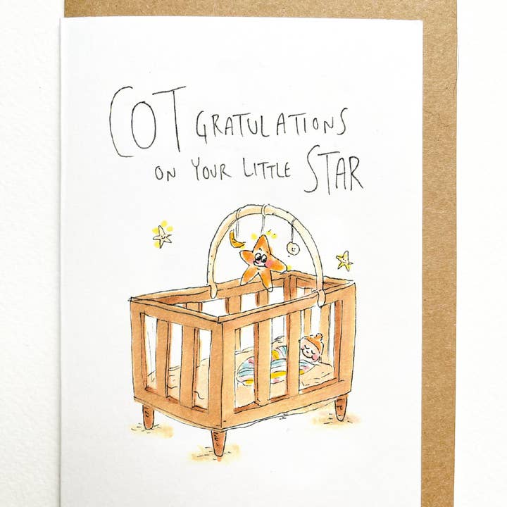 Well Drawn - Wholesale Baby Card - CoTgratulations on Your Little Star1
