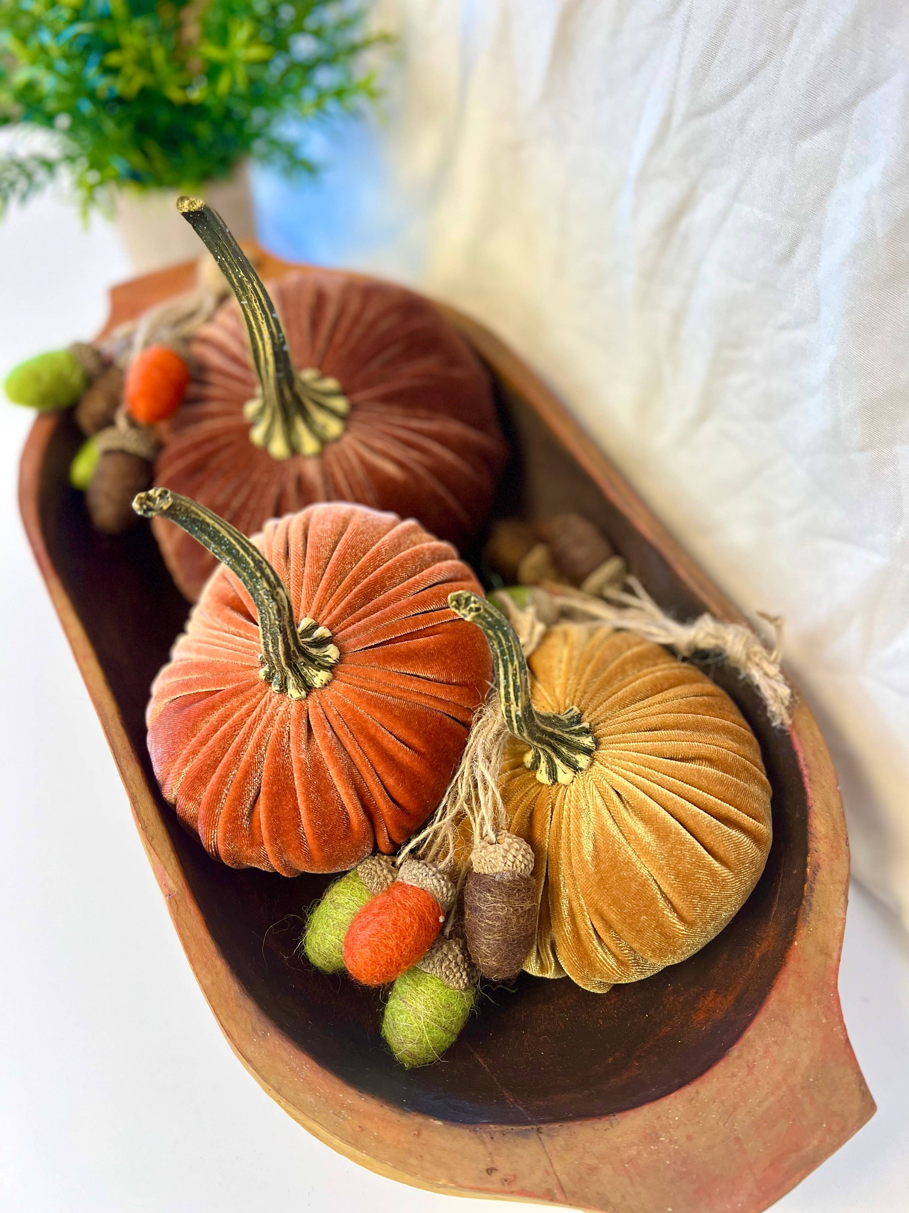 Your Heart's Content - Wholesale Decorative Tabletop Object - Acorns Wool Felted Woodland Home Decor, Farmhouse Cottage 4