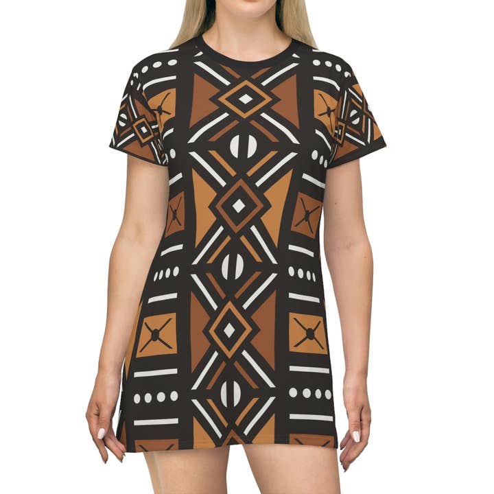 Mud print print summer T-shirt dress for wholesale by GiftJunkie