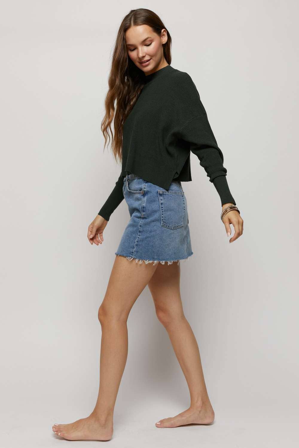 Hers & Mine - Wholesale Knit Top - Women's - MOCK NECK SIDE SLIT SWEATER TOP16