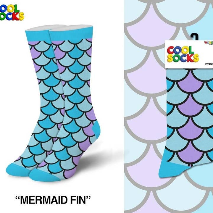 Mermaid Fin Socks - Womens for wholesale by Cool Socks