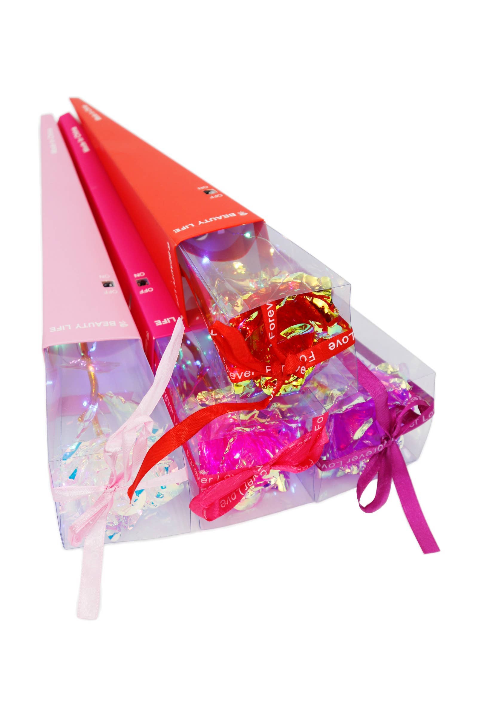 ASSORTI Holografische Led Kunstmatige Galaxy Roos Cadeaubox voor groothandel op Faire4