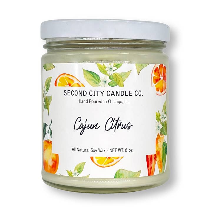 Cajun Citrus Soy Scented Candle for wholesale by Second City Candle Company