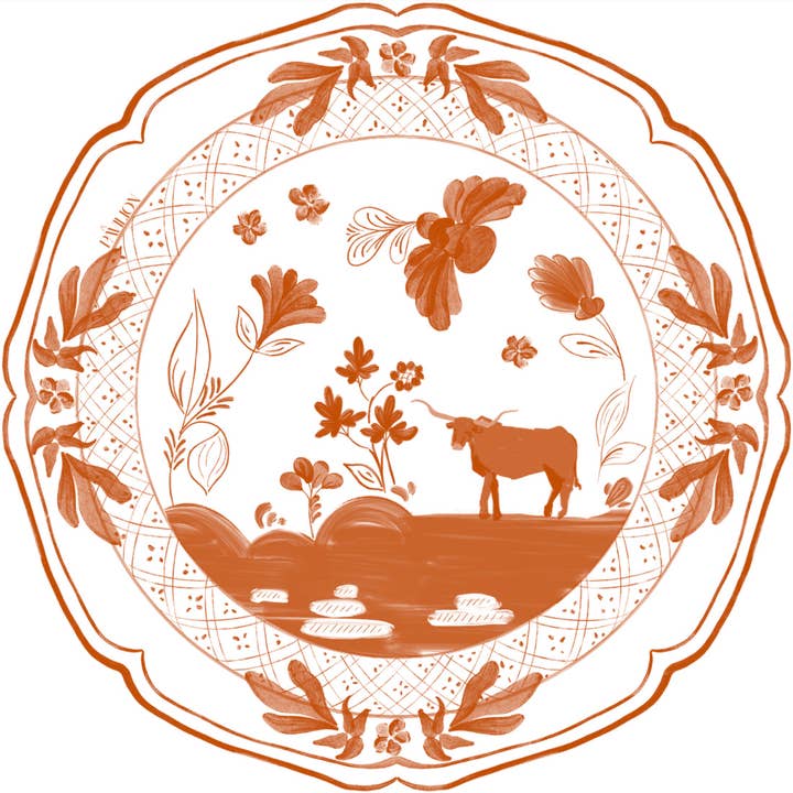 Austin Longhorn Cow Mini Hors d'oeuvre Paper Plates - 50 Pck for wholesale by Pavilion Paper