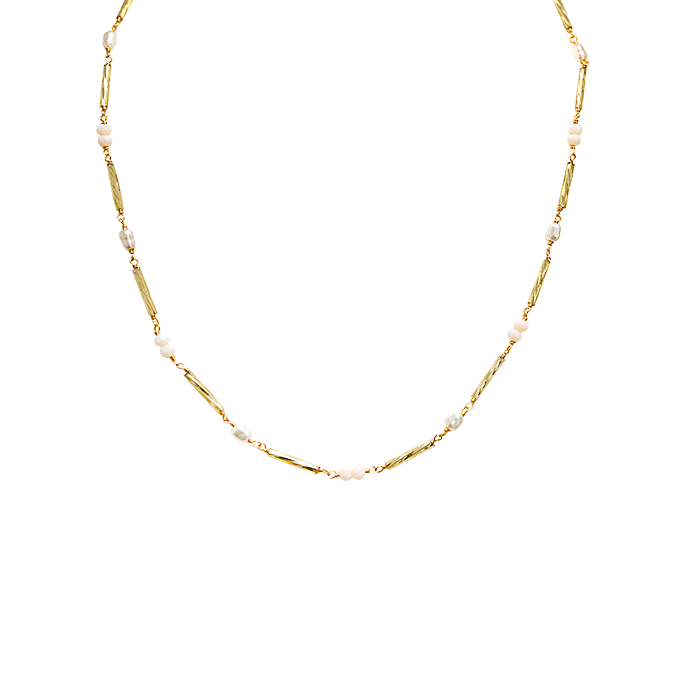 AMORINO SRL - Wholesale Beaded/Pearl Necklace - LINEAR NECKLACE WITH BEADS AND PEARLS - NK2112488G10