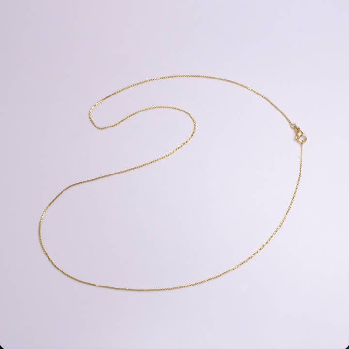 14K Gold Filled 0.8mm Dainty Box 19.5 Inch Layering Chain Necklace | WA-1906 Clearance Pricing for wholesale by Aim Eternal