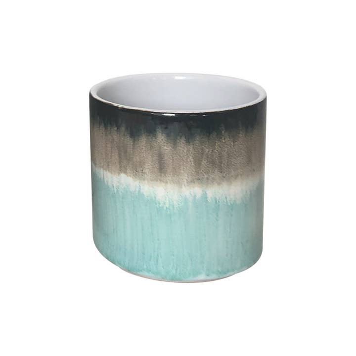 Blue Sky Clayworks - Wholesale Plant Pot - 5.25" Calle Reactive Flower Pot - Turquoise