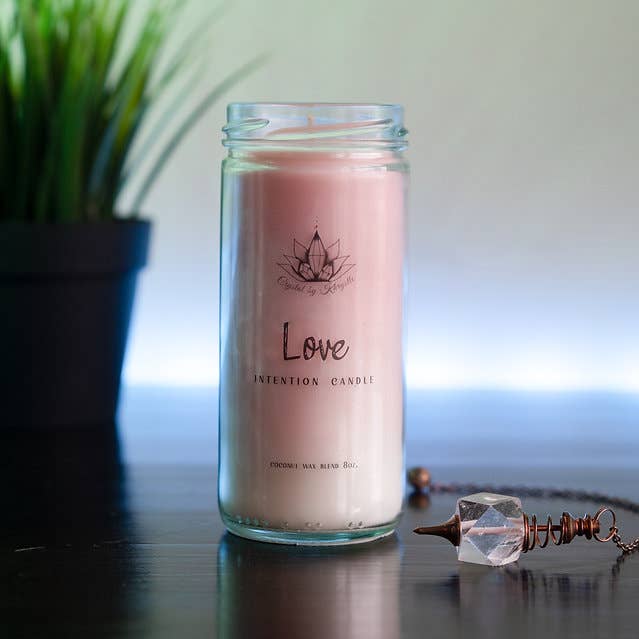 Crystal by Khrystle - Wholesale Jar/Filled Candle - Hidden Crystal Intention Candle