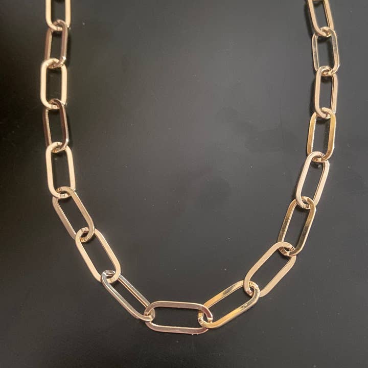 Prestige Jewelry - Wholesale Link & Chain Necklace - Solid Real 14k Gold Paperclip Chain 6mm