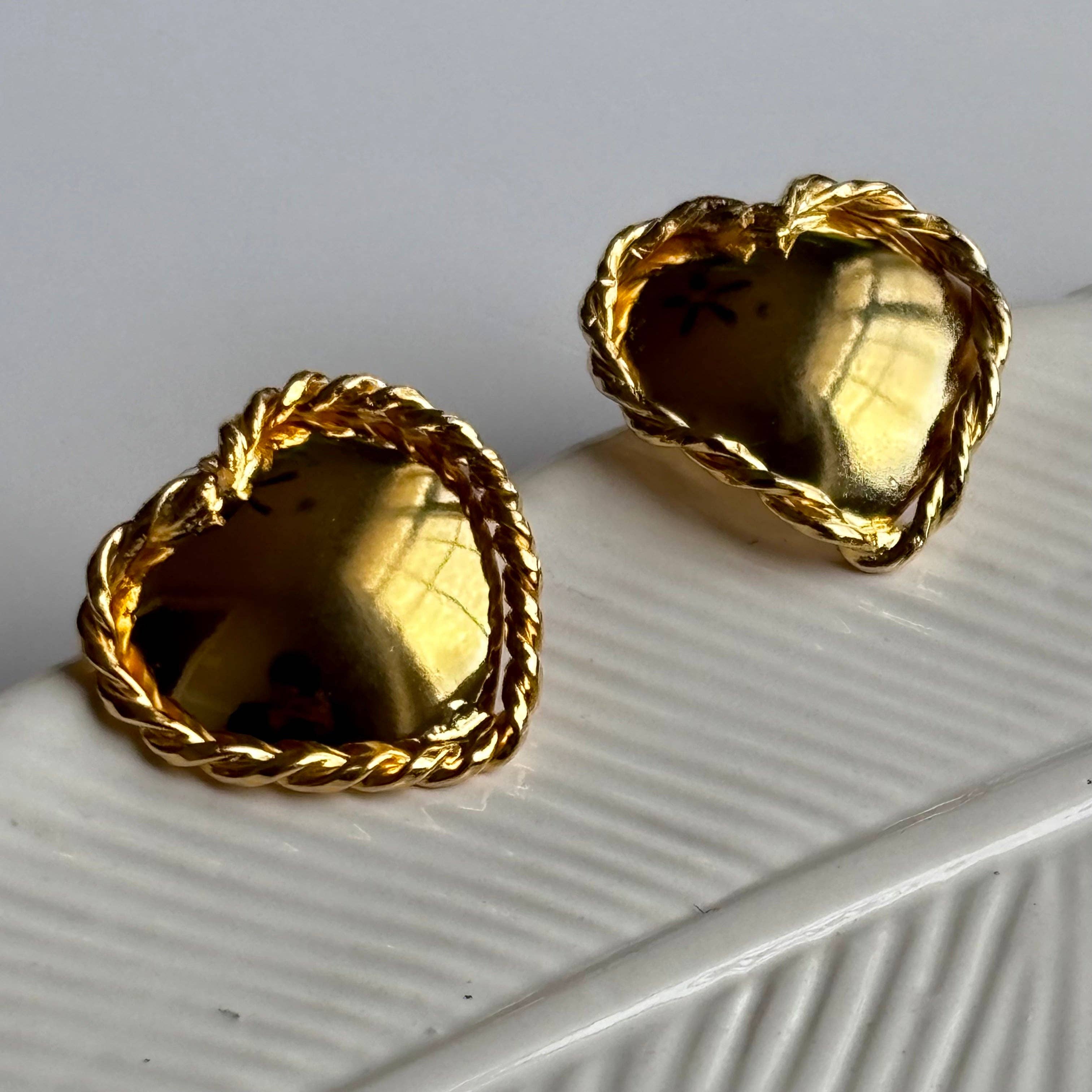 Gold Heart Shape Earrings | Elegant & Stylish Jewelry for Every Occasion for wholesale on Faire3