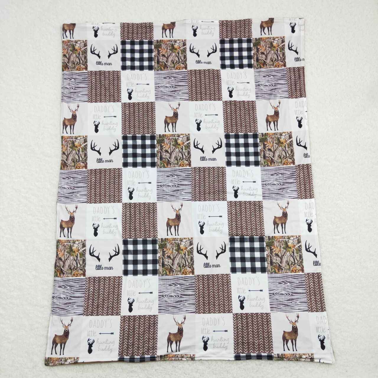 Aier Wholesale - Wholesale Bedding Blanket - Kids & Baby - Baby Boys Hunting Little Buddy Minky Blankets1