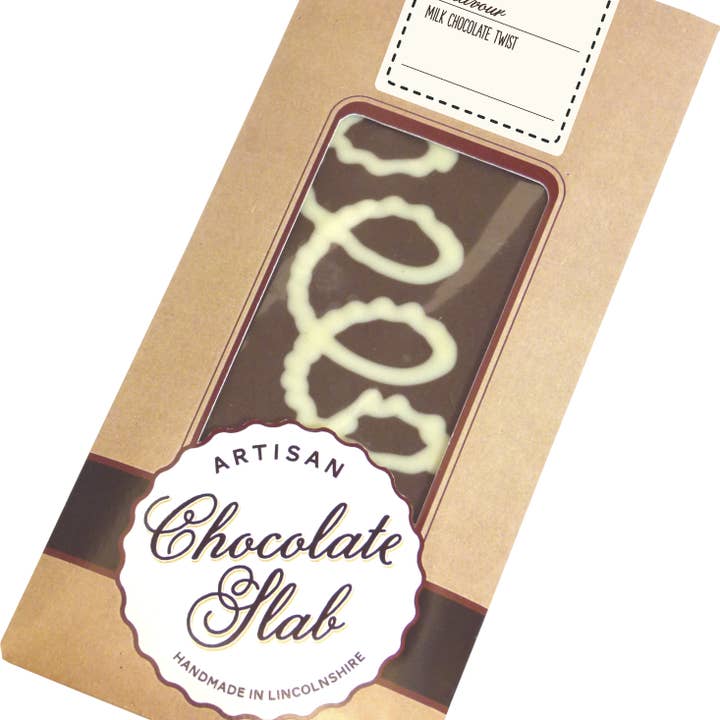 UK ONLY Milk Artisan Bar White Twist for wholesale by Hames Chocolates
