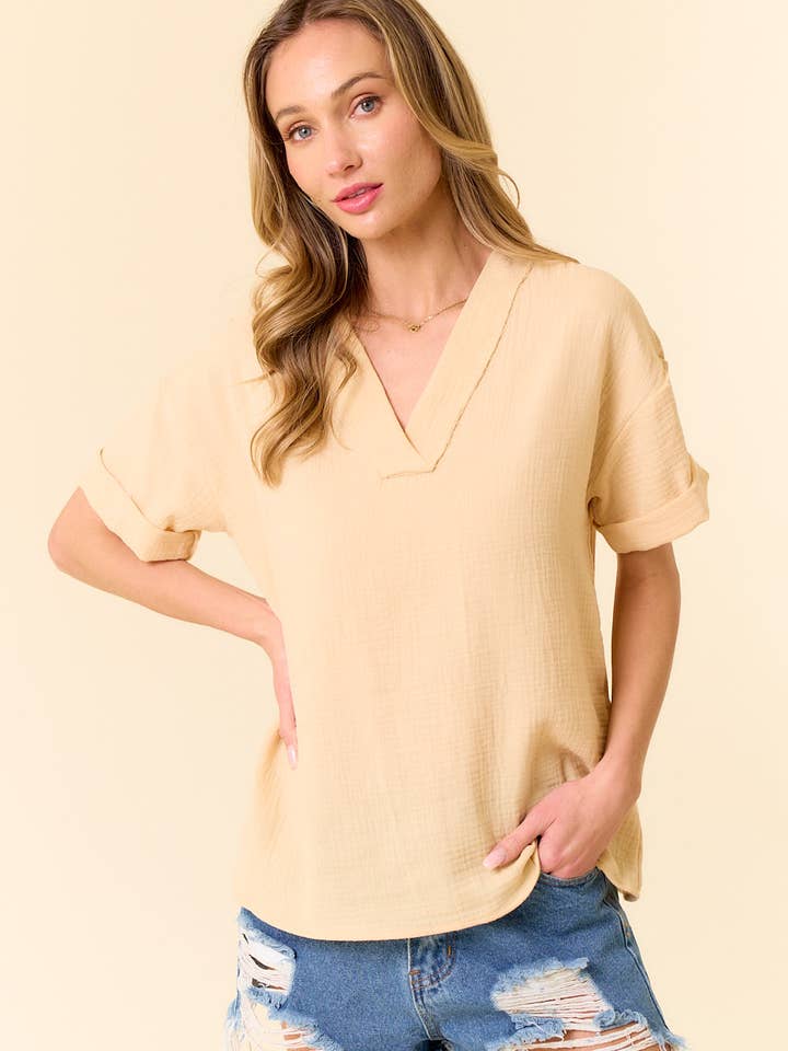 LMT4468-Look at the bright side top for wholesale by lovely melody