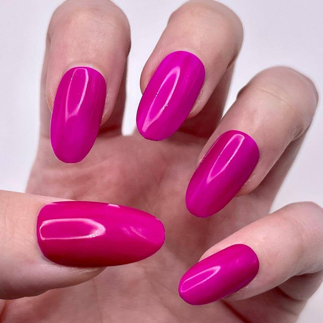DEMIblue Clean and Vegan Nail Polish - Wholesale Nail Polish - 80’s Lipstick – Bright Fuchsia Vegan Nail Polish4