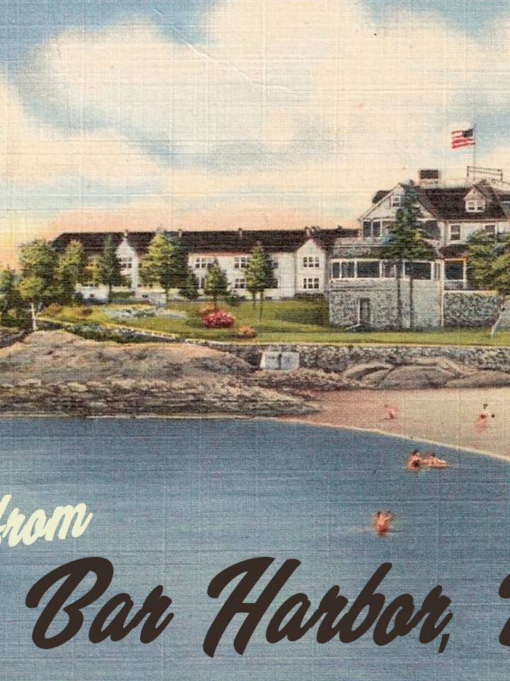 Vintage Bar Harbor Postcard for wholesale by Mentally In Maine