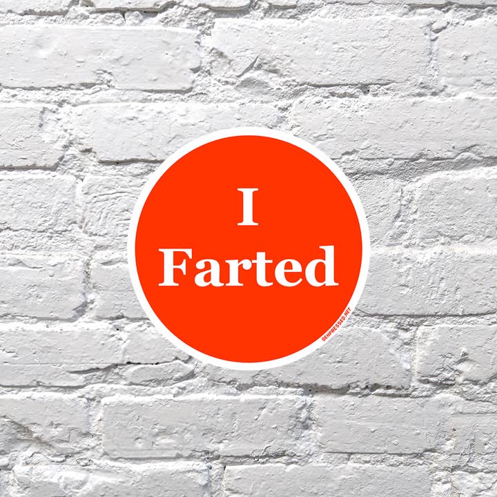 I Farted Sticker for wholesale by Bench Pressed