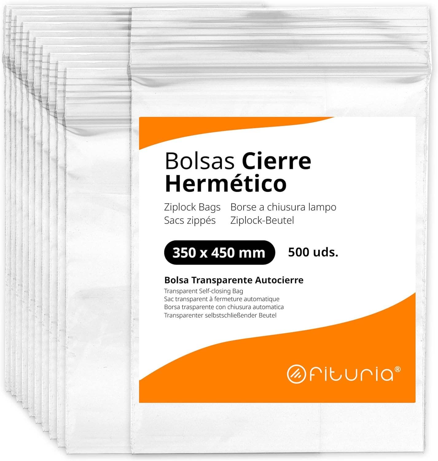 MEDEL OFFICE - Wholesale Zakje/kleedje voor voedsel - Transparante multifunctionele luchtdichte zakken - 500 stuks0