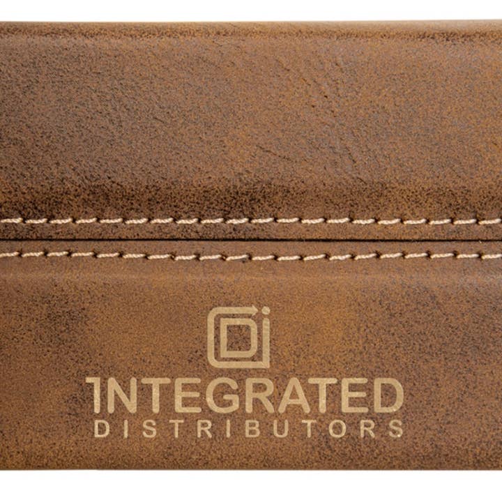 Leatherette Business Card Holder - Hard Case for wholesale by Birchwood Laser & Design