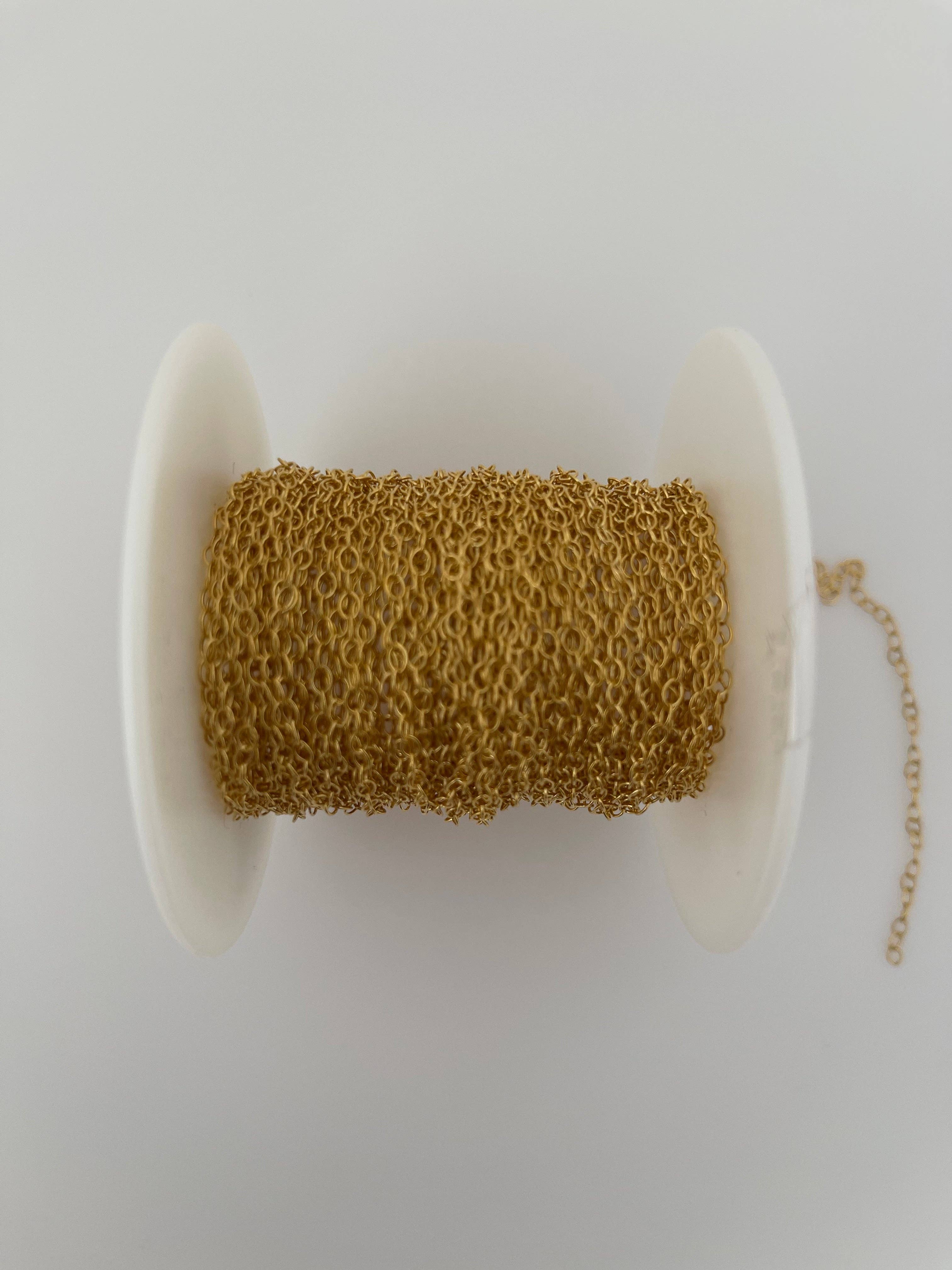 Purity Beads - Wholesale Craft supplies - 14K Gold Filled Cable Chain – 2.2mm Width, Sold by the Foot – Real Gold Fill Jewelry Chain for DIY Necklaces & Bracelets1