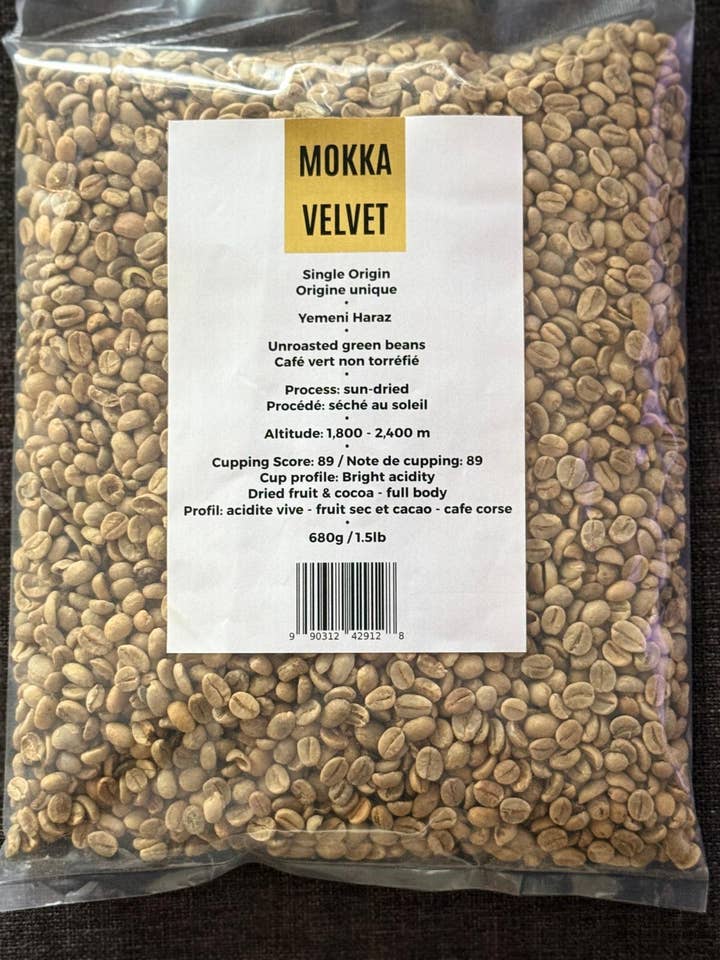 Yemeni Green Coffee Beans - unroasted for wholesale by Mokka Velvet