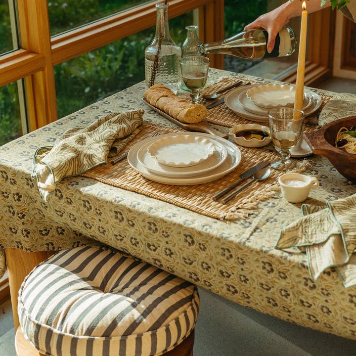 Nappe à imprimé bloc Anika pour la vente par INDABA HOME