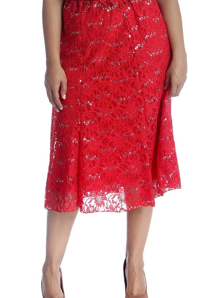 Jupe en dentelle florale à sequins 5032 Grace avec une étincelle pour la vente par NOUVELLE