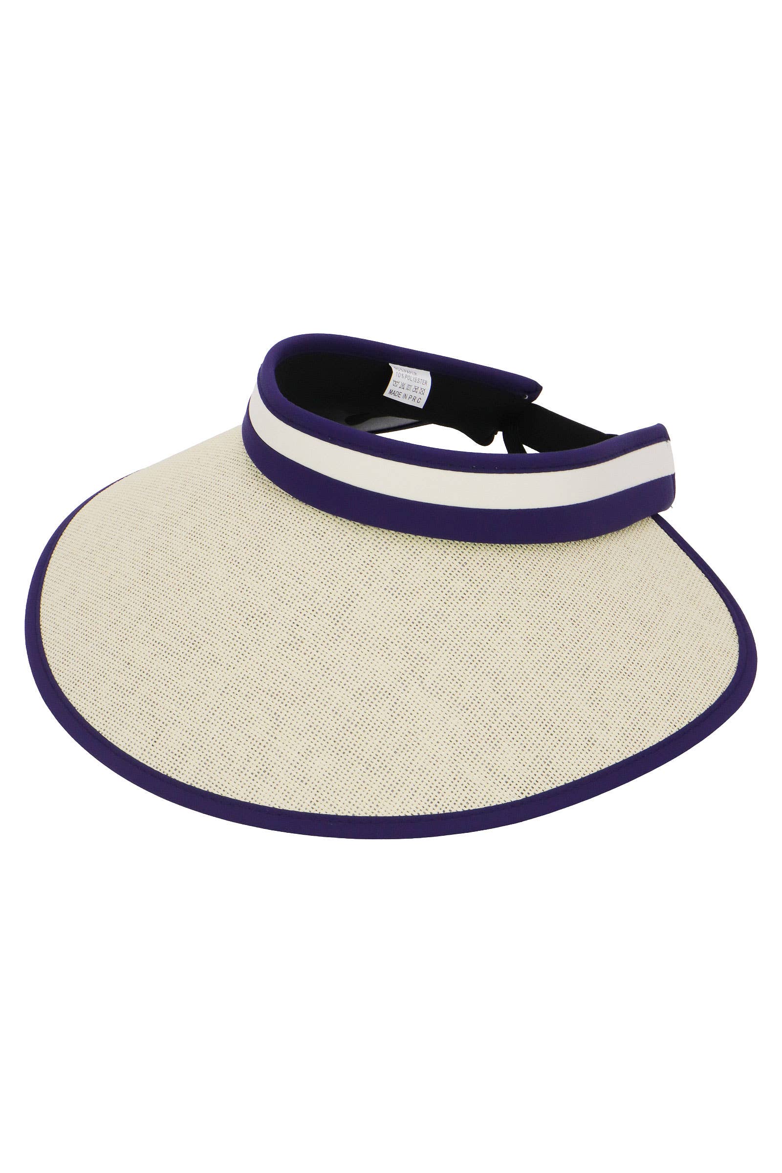 ASSORTED Stripe Paper Straw Roll-up Pack N Go Sun Visor for wholesale on Faire7