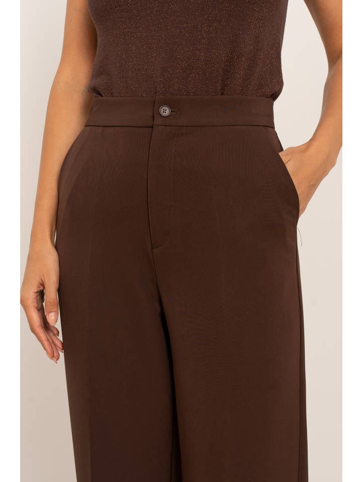 Attentif Paris – wholesale Byxor - Dam – Solid raka byxor med hög midja44