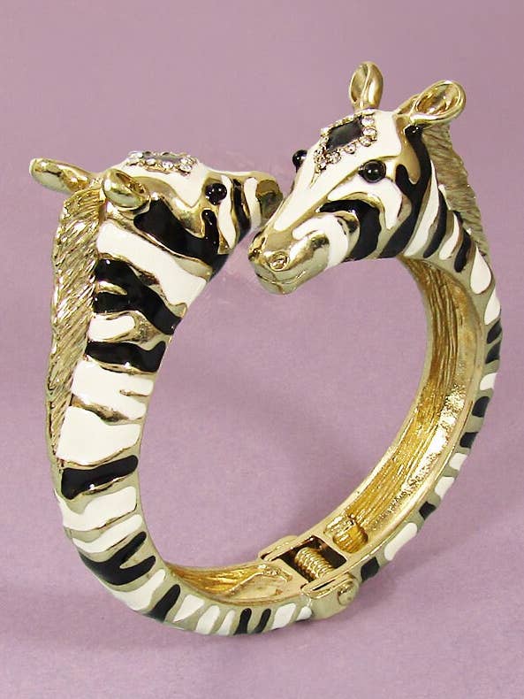 Pulseira dobradiça pedra esmalte de duas cabeças por atacado de TheTizana