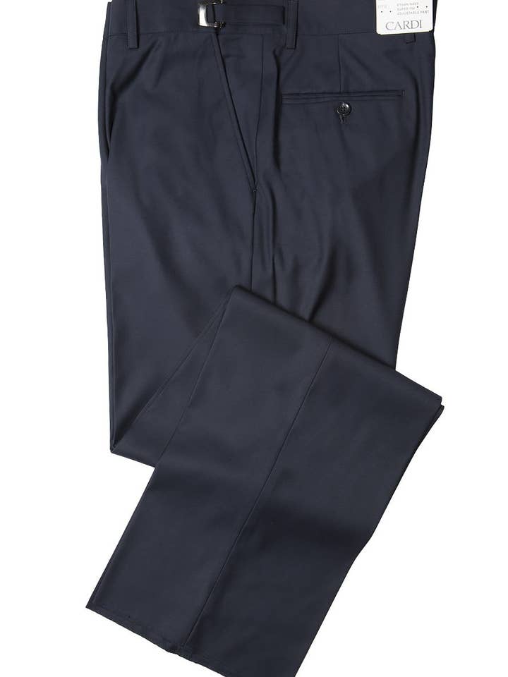 "Ethan" Navy Super 150's Luxury Viscose Blend Suit Pants for wholesale by Cardi International