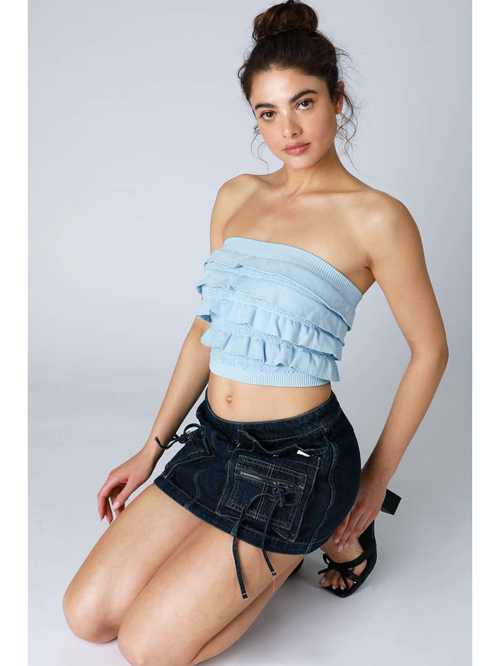 NIKIBIKI - Venta al por mayor Blusa - Mujer - NS8401 - Top de Tubo con Volantes en Capas5