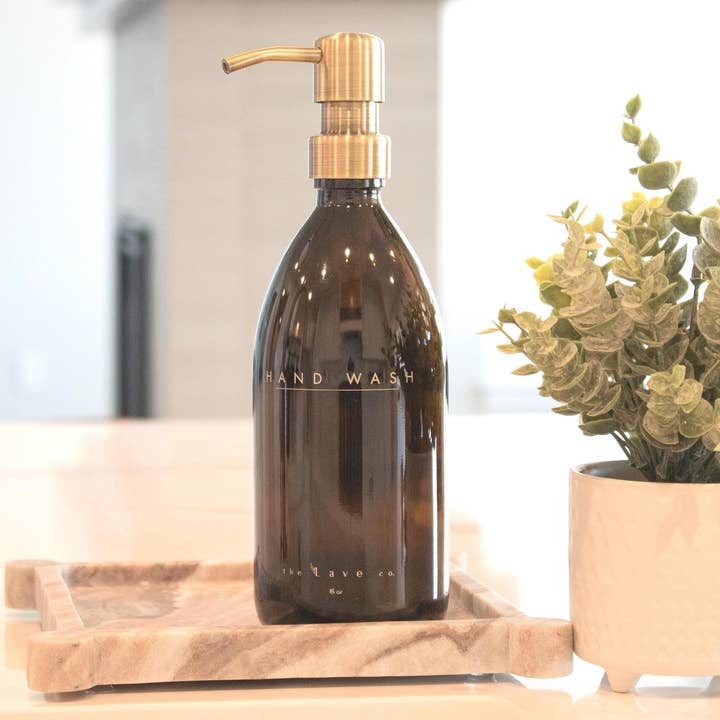 16 oz Amber Glass "Hand Wash" Dispenser w/ Gold Pump and other Purchase Wholesale soap pump. Free Returns & Net 60 Terms on Faire trending on Faire.