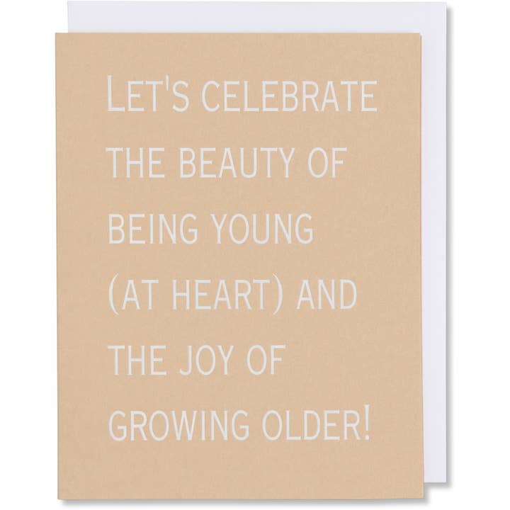 Birthday - Anniversary Card – Forever Young White Foil Card for wholesale by WowWordZ