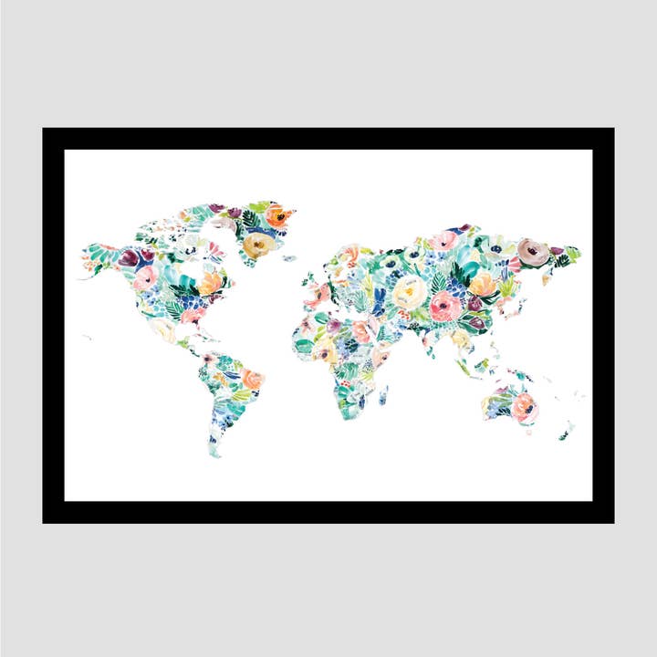 Waypoint Wanders - Wholesale Map - Floral World Scratch Off Map1