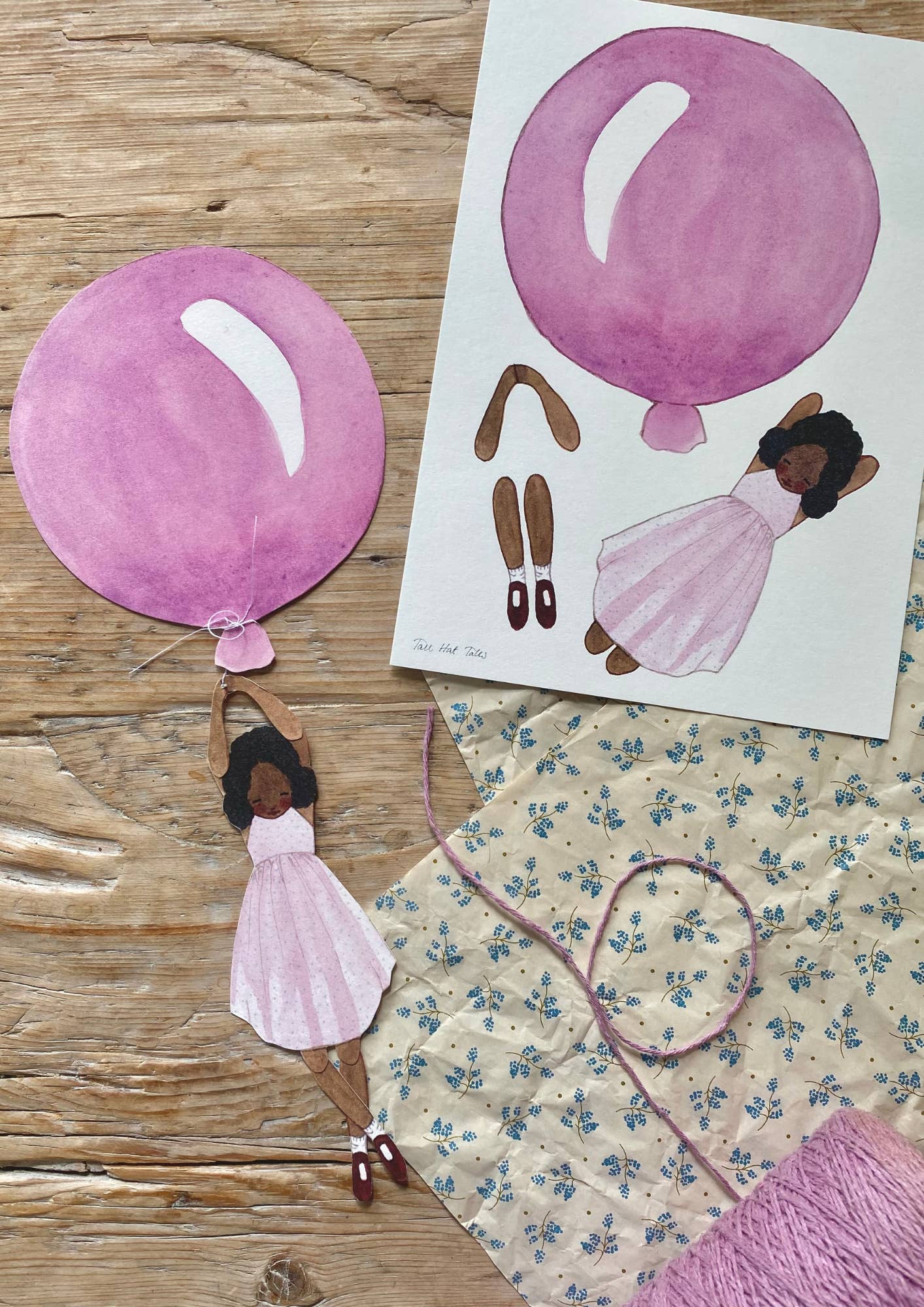 Mobile - light purple balloon with girl for wholesale on Faire