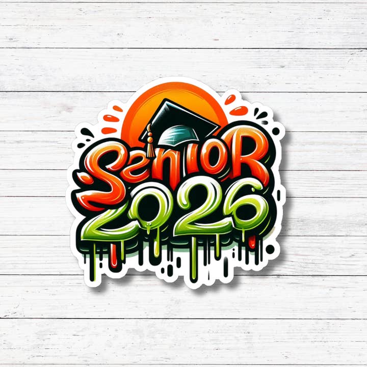 Oily Graphic Creations - Wholesale Sticker - Senior Graffiti- Senior 2026 Sticker/Magnet1