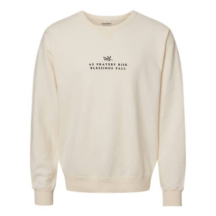 Scripted Pearl - Wholesale Sweatshirt - Women's - As Prayers Rise Blessings Fall Embroidered Sweatshirt8