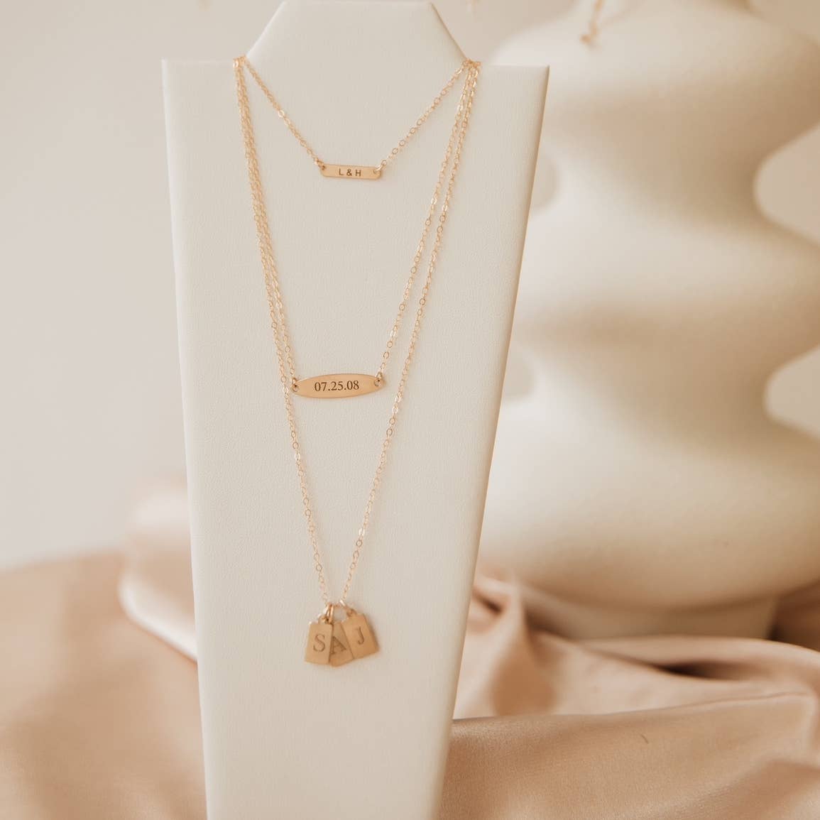 True by Kristy Jewelry - Wholesale Individual Charm/Pendant - Engraved Mini Initial Tag Charm Personalized Gold Filled7