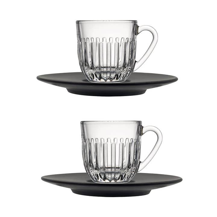Sæt med 2 Ouessant Espresso Kopper med Underkopper for engroshandel hos La Rochère